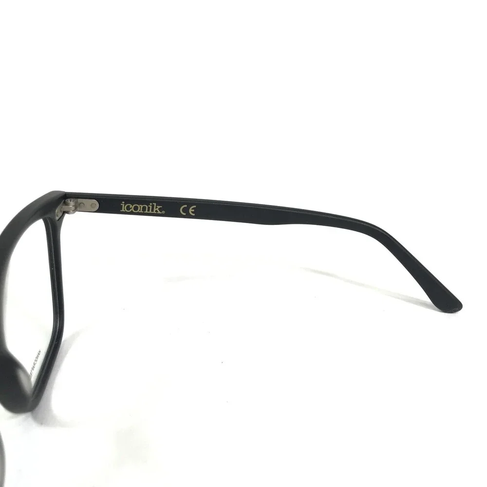 Iconik Eyeglasses Frames Liam C02 Matte Navy Blue Square Horn Rim 52-19-148